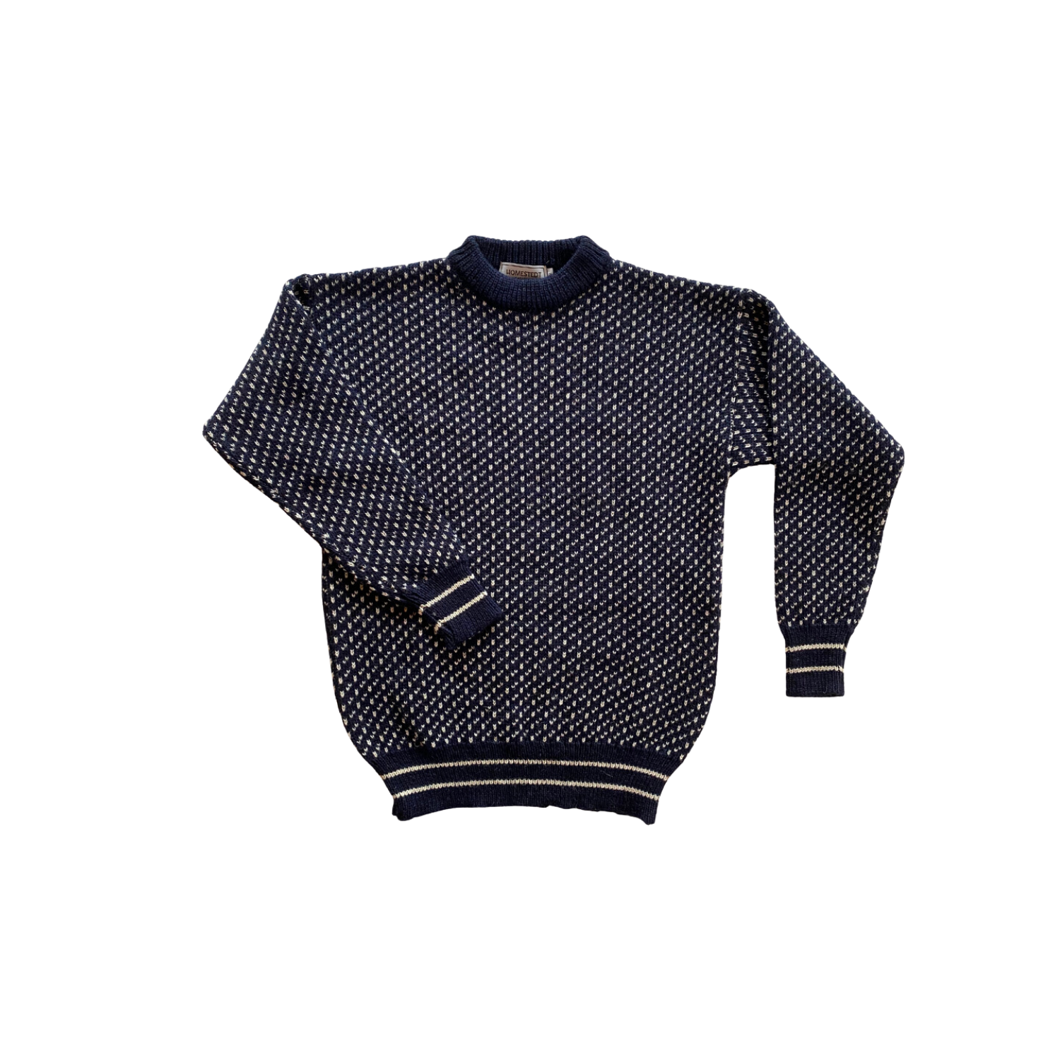 Homestedt British Wool Nordic Sweater - Navy